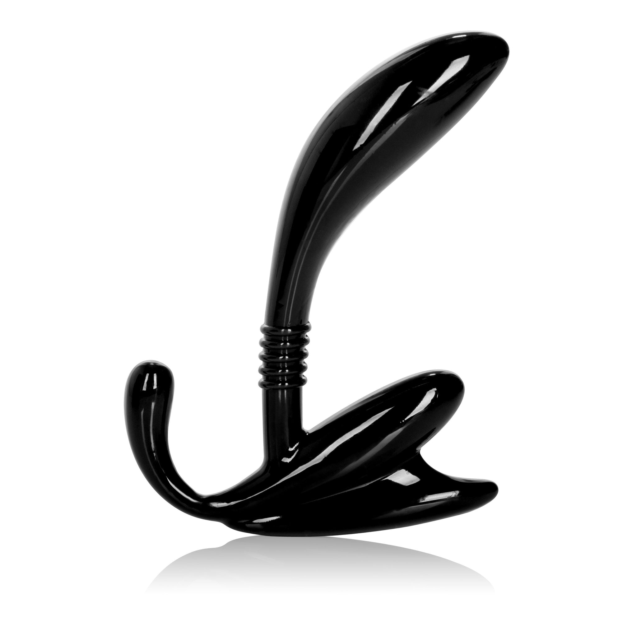 California Exotics - Apollo Curved Prostate Probe Massager (Black) -  Prostate Massager (Non Vibration)  Durio.sg