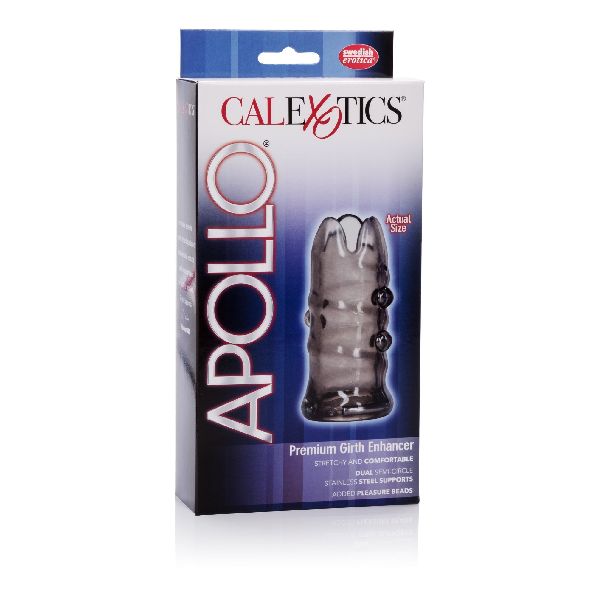 California Exotics - Apollo Premium Girth Enhancer Cock Sleeve (Grey) -  Cock Sleeves (Non Vibration)  Durio.sg