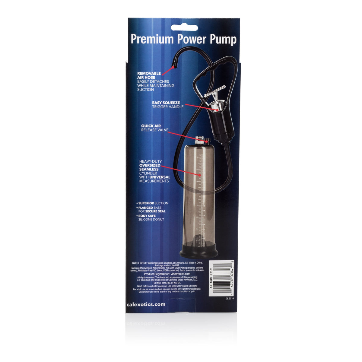 California Exotics - Apollo Premium Power Penis Pump (Black) -  Penis Pump (Non Vibration)  Durio.sg