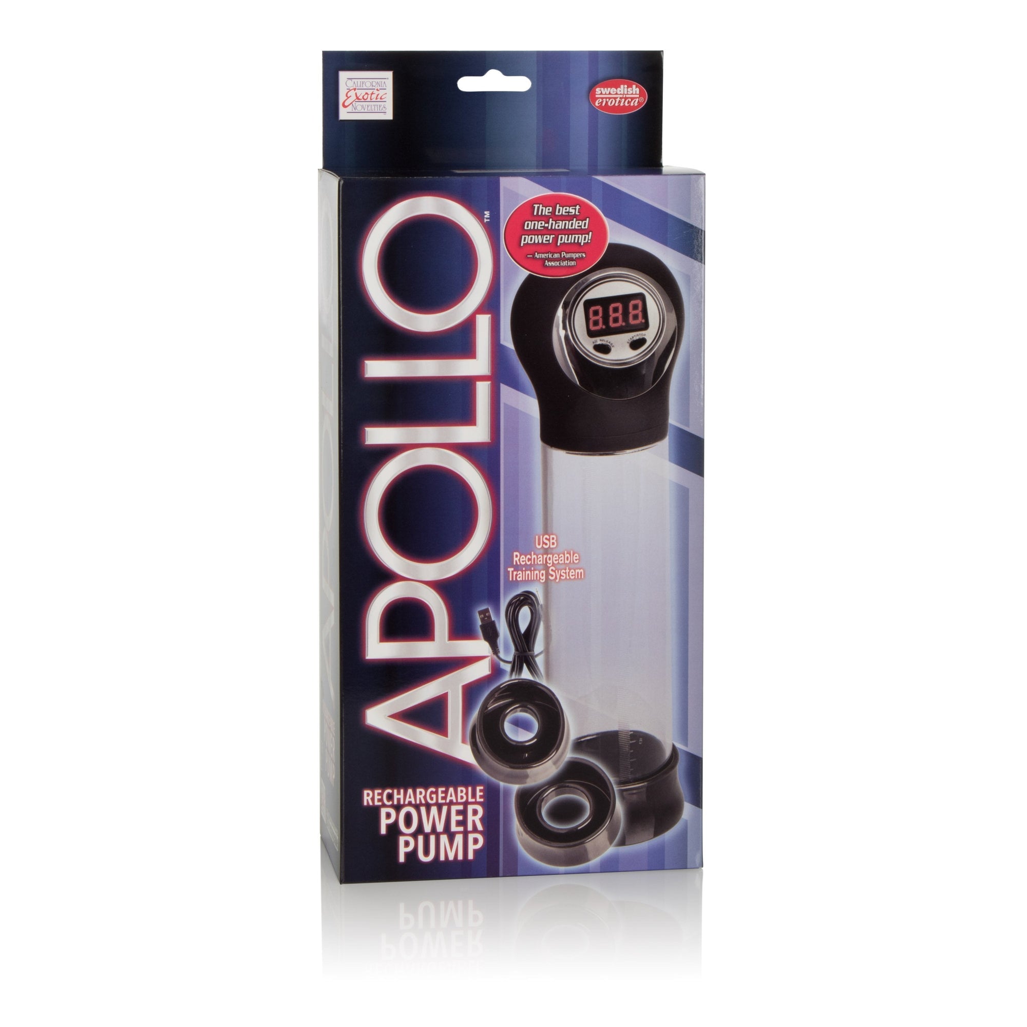 California Exotics - Apollo Rechargeable Power Penis Pump (Clear) -  Penis Pump (Non Vibration)  Durio.sg