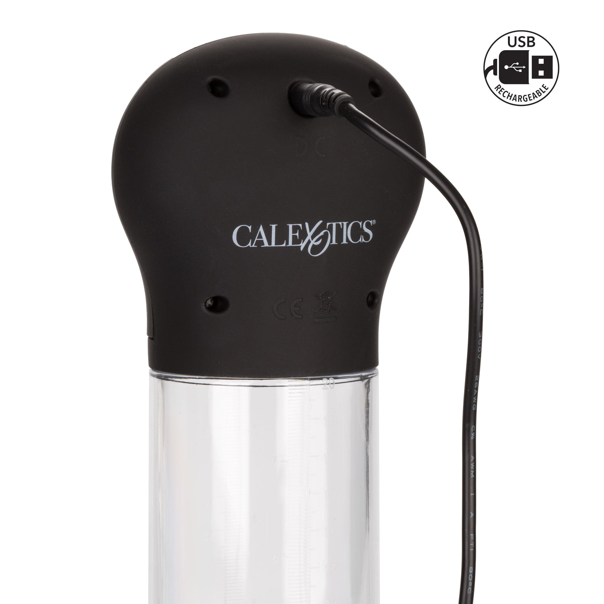 California Exotics - Apollo Rechargeable Power Penis Pump (Clear) -  Penis Pump (Non Vibration)  Durio.sg