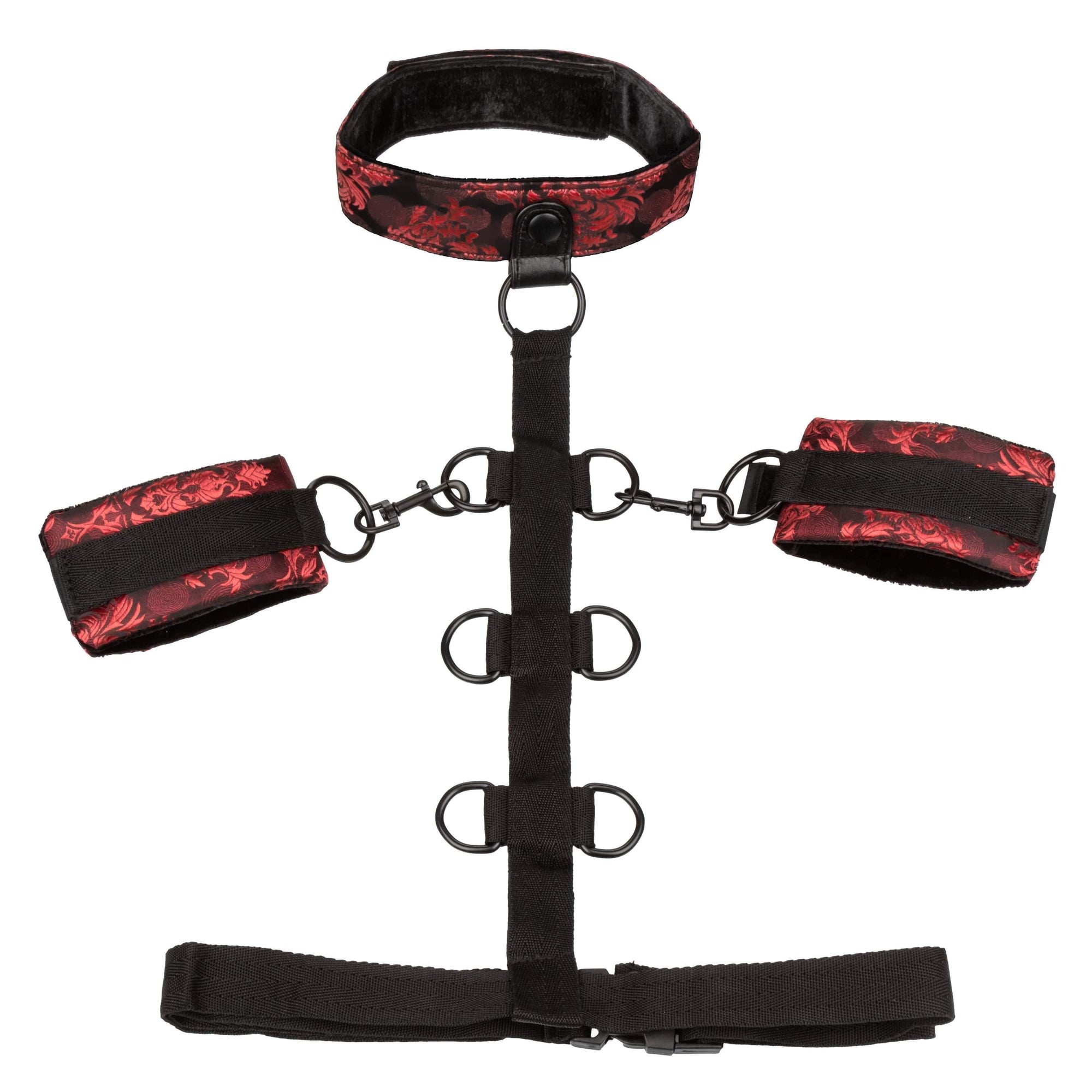 California Exotics - BDSM Scandal Collar Body Restraint (Black) -  Hand/Leg Cuffs  Durio.sg