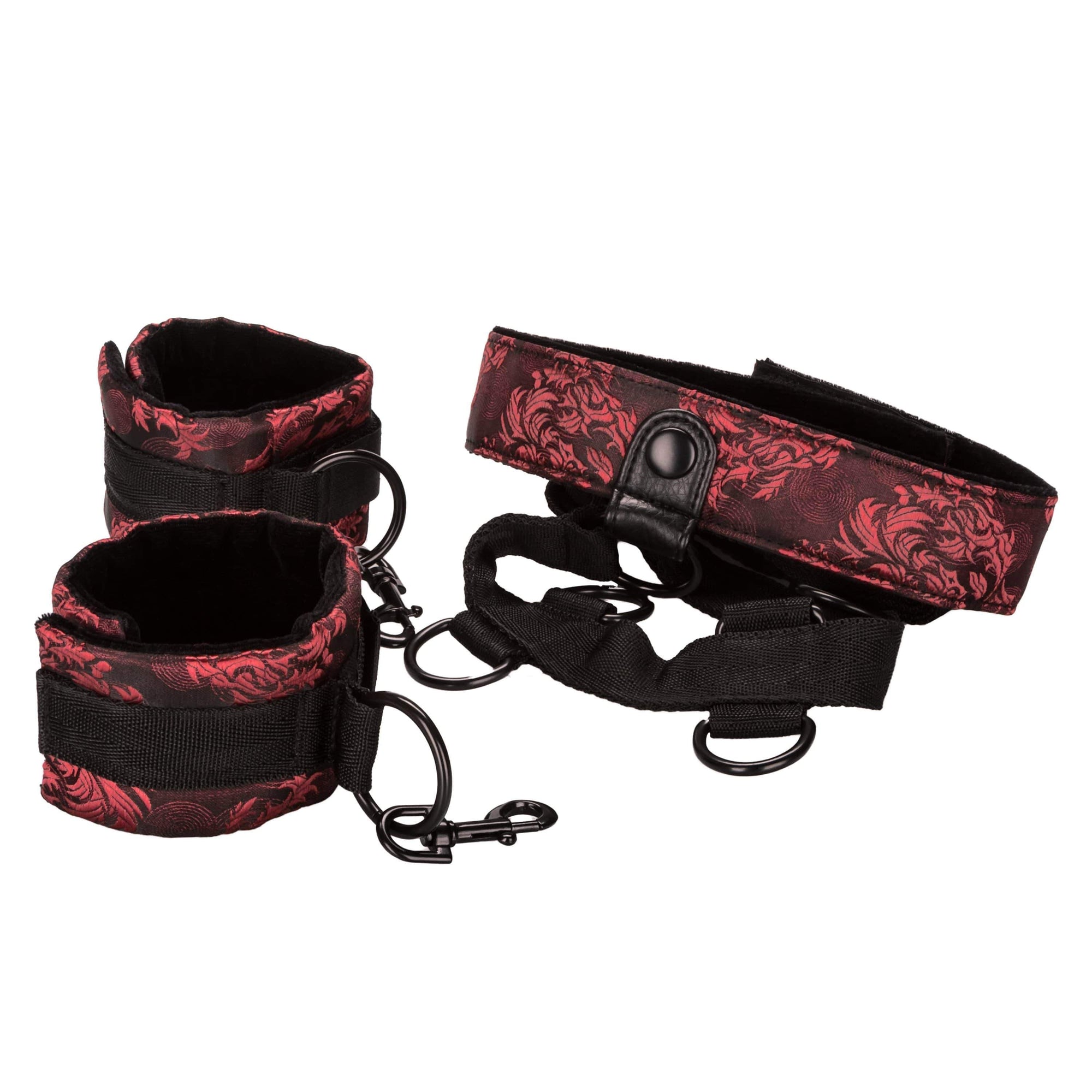 California Exotics - BDSM Scandal Collar Body Restraint (Black) -  Hand/Leg Cuffs  Durio.sg