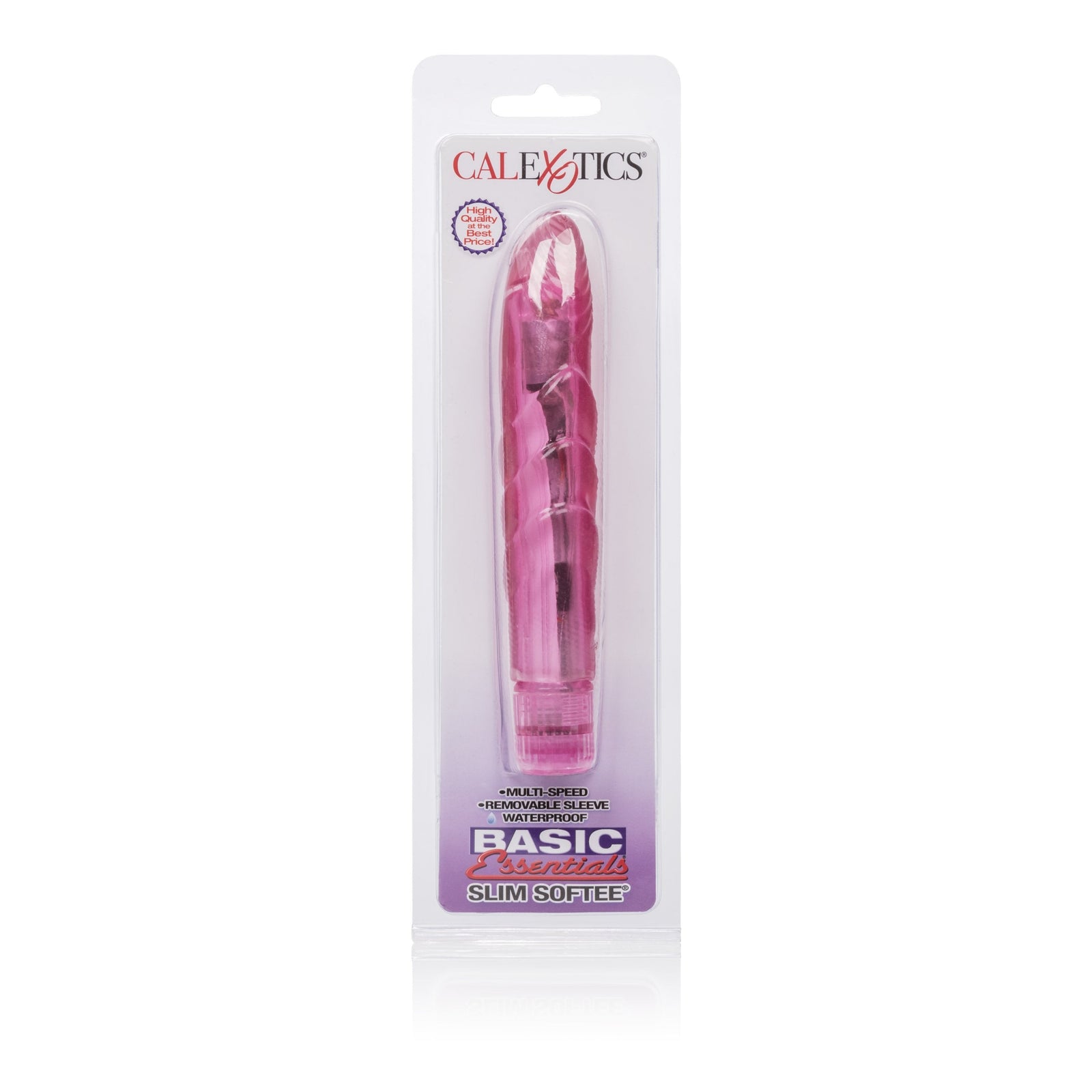California Exotics - Basic Essentials Slim Softee G Spot Vibrator (Pink) -  G Spot Dildo (Vibration) Non Rechargeable  Durio.sg