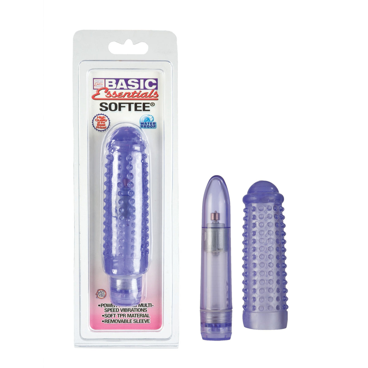 California Exotics - Basic Essentials Softee Vibrator (Purple) -  G Spot Dildo (Vibration) Non Rechargeable  Durio.sg