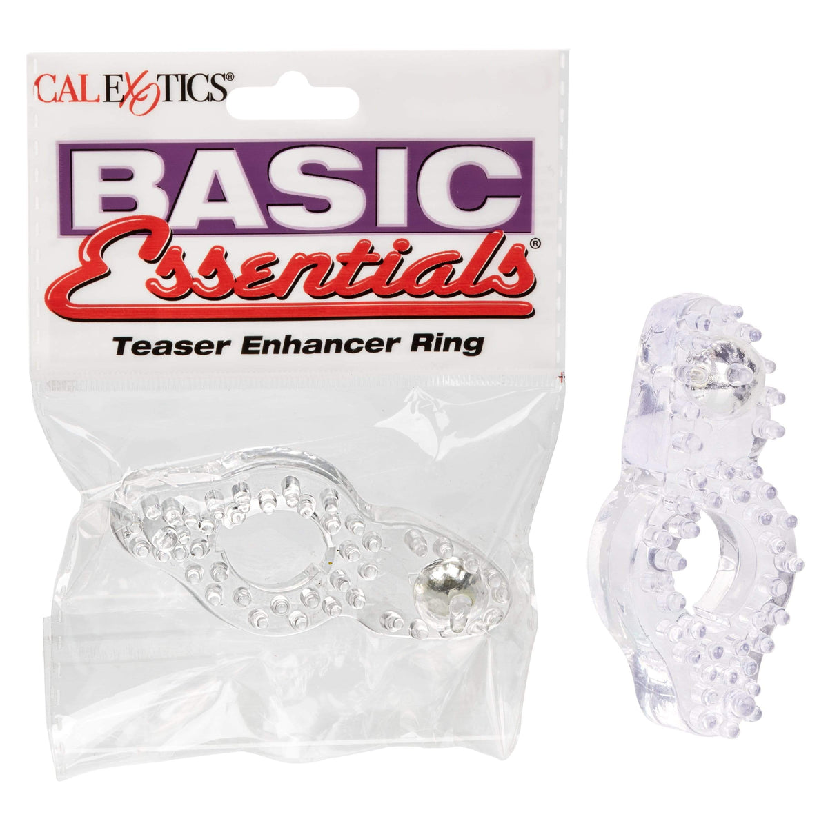 California Exotics - Basic Essentials Teaser Enhancer Cock Ring (Clear) -  Rubber Cock Ring (Non Vibration)  Durio.sg