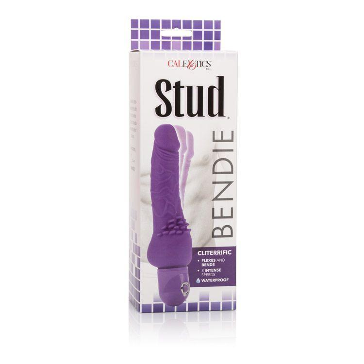 California Exotics - Bendie Stud Cliterrific Vibrator (Purple) -  G Spot Dildo (Vibration) Non Rechargeable  Durio.sg