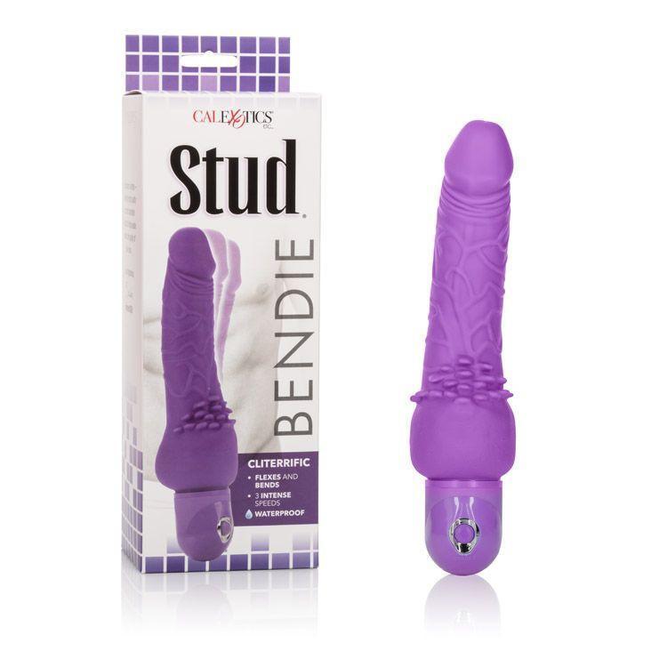 California Exotics - Bendie Stud Cliterrific Vibrator (Purple) -  G Spot Dildo (Vibration) Non Rechargeable  Durio.sg