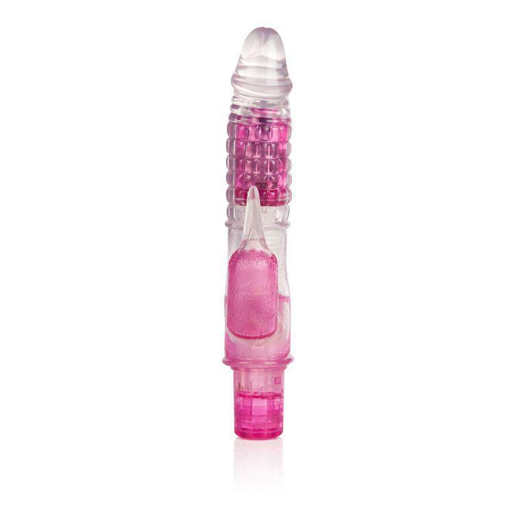 California Exotics - Bendies Dual Teaser Rabbit Vibrator (Pink) -  Rabbit Dildo (Vibration) Non Rechargeable  Durio.sg
