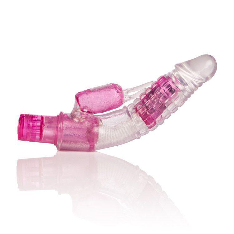 California Exotics - Bendies Dual Teaser Rabbit Vibrator (Pink) -  Rabbit Dildo (Vibration) Non Rechargeable  Durio.sg