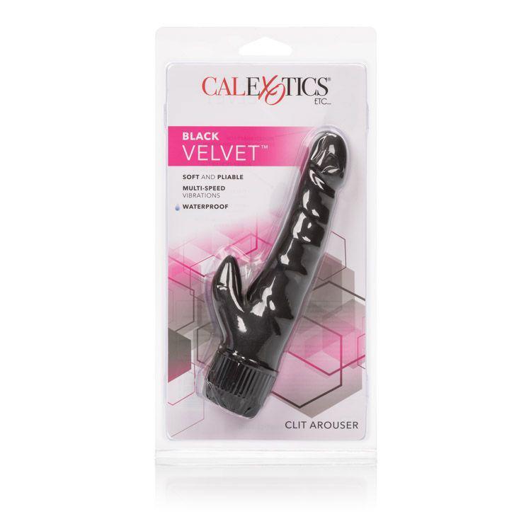 California Exotics - Black Velvet Clit Arouser Rabbit Vibrator (Black) -  Rabbit Dildo (Vibration) Non Rechargeable  Durio.sg