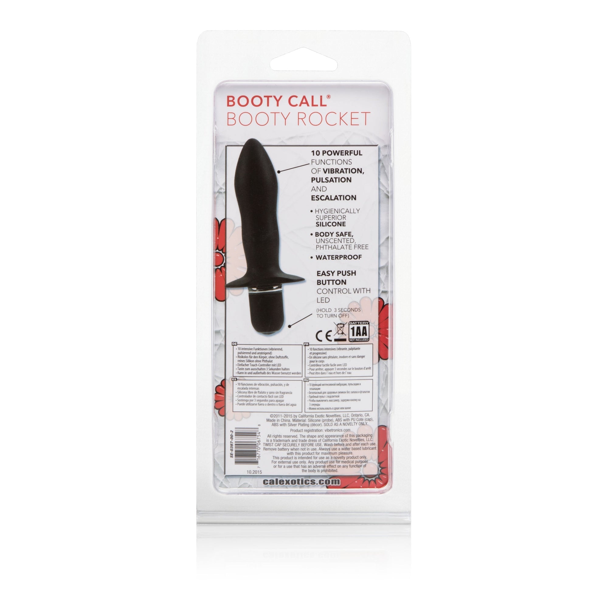 California Exotics - Booty Call Booty Rocket Vibrating Prostate Massager (Black) -  Prostate Massager (Vibration) Non Rechargeable  Durio.sg