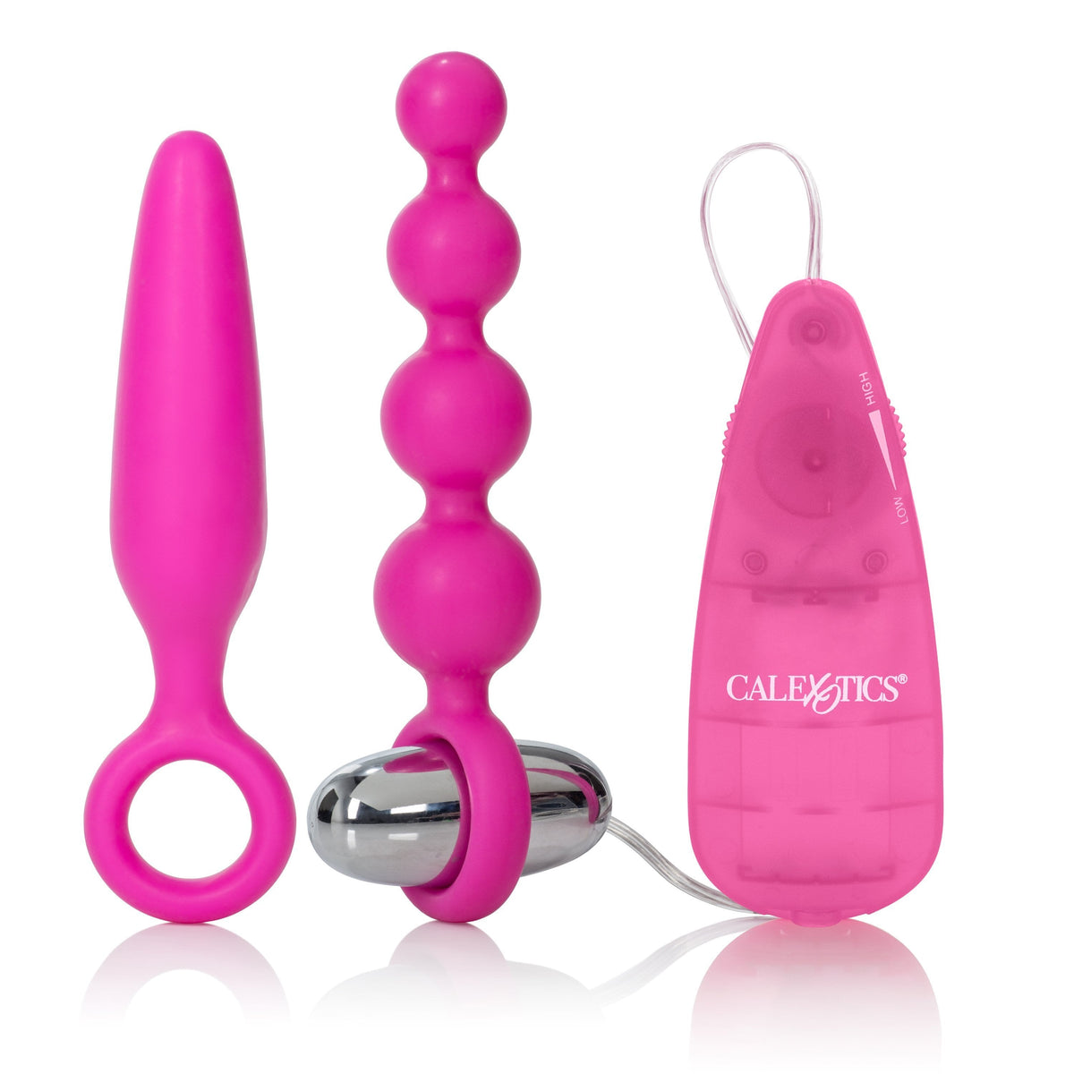 California Exotics - Booty Call Prostate Massager Vibro Kit (Pink) -  Prostate Massager (Vibration) Non Rechargeable  Durio.sg