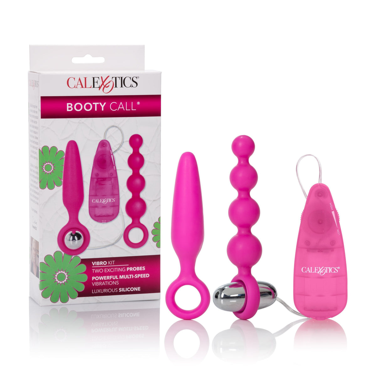 California Exotics - Booty Call Prostate Massager Vibro Kit (Pink) -  Prostate Massager (Vibration) Non Rechargeable  Durio.sg