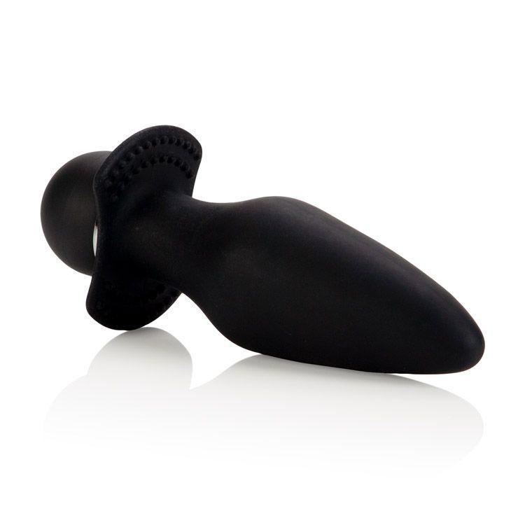 California Exotics - Booty Rider Vibrating Silicone Butt Plug (Black) -  Anal Plug (Vibration) Non Rechargeable  Durio.sg