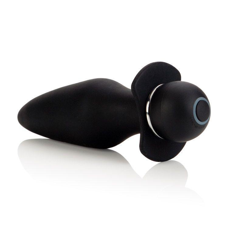 California Exotics - Booty Rider Vibrating Silicone Butt Plug (Black) -  Anal Plug (Vibration) Non Rechargeable  Durio.sg