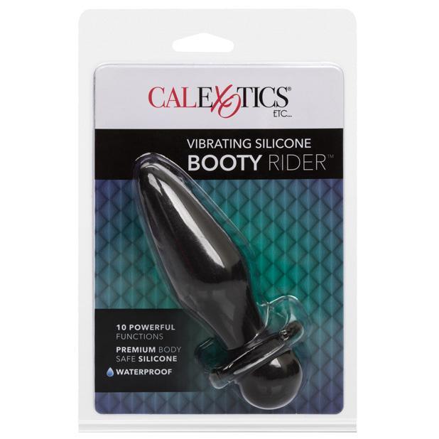 California Exotics - Booty Rider Vibrating Silicone Butt Plug (Black) -  Anal Plug (Vibration) Non Rechargeable  Durio.sg