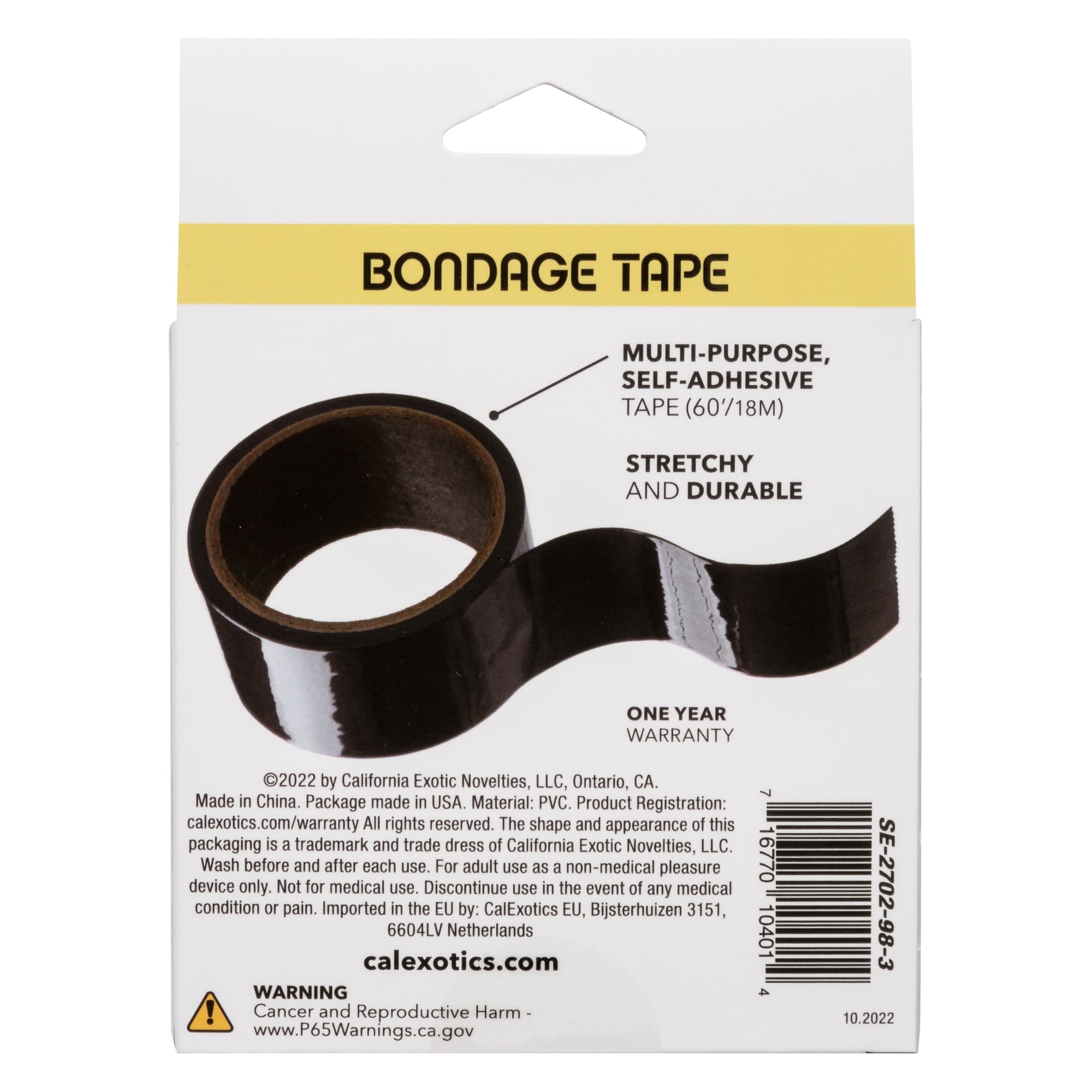 California Exotics - Boundless Bondage Tape (Black) -  BDSM Tape  Durio.sg