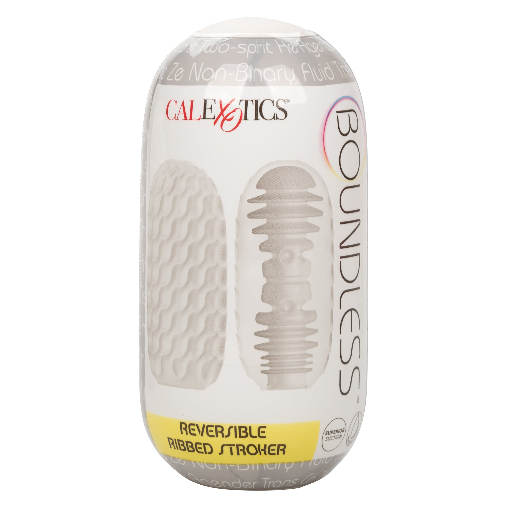 California Exotics - Boundless Reversible Ribbed Soft Stroker (White) -  Masturbator Soft Stroker (Non Vibration)  Durio.sg