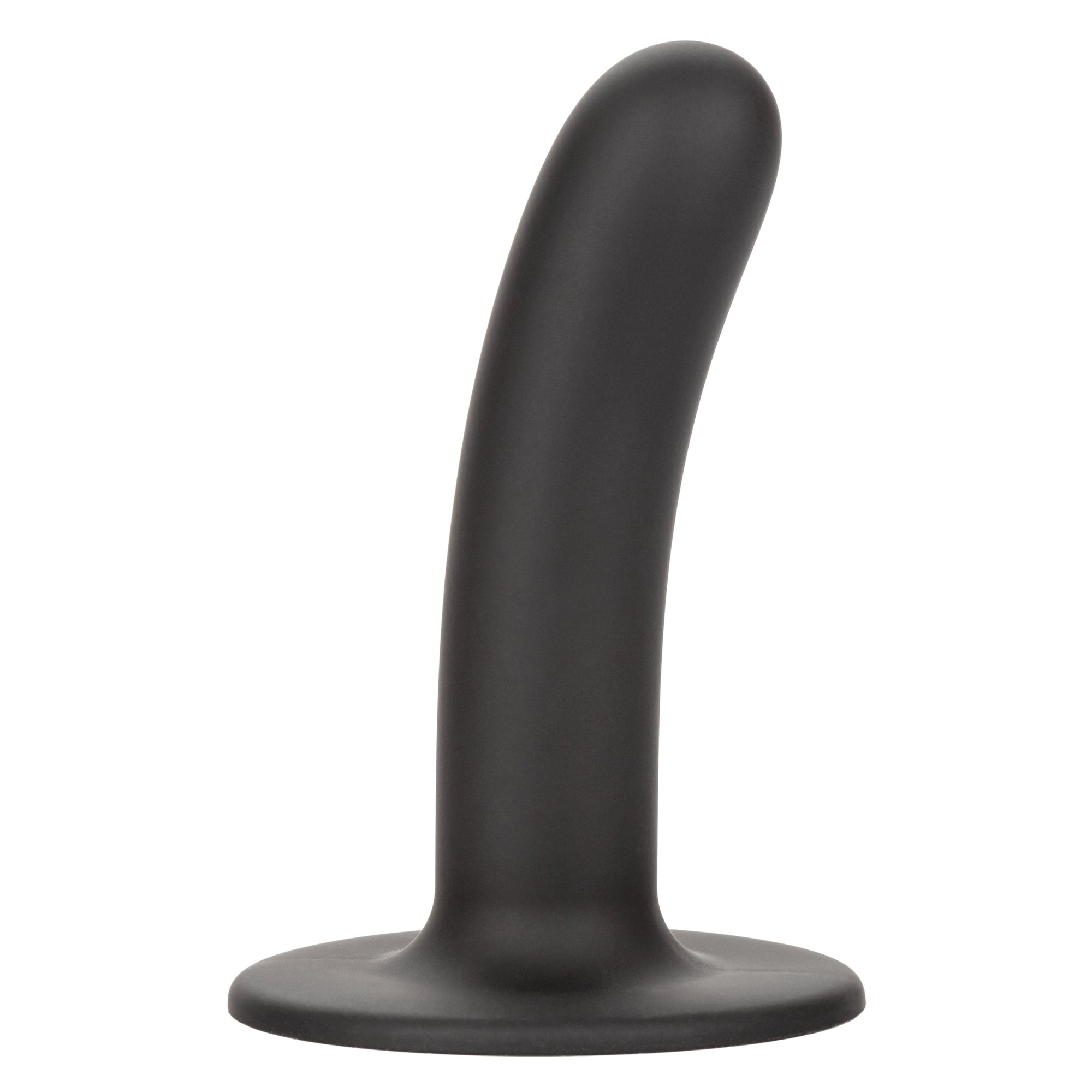 California Exotics - Boundless Smooth Pegging Probe Strap on Dildo 4.75" (Black) -  Non Realistic Dildo with suction cup (Non Vibration)  Durio.sg