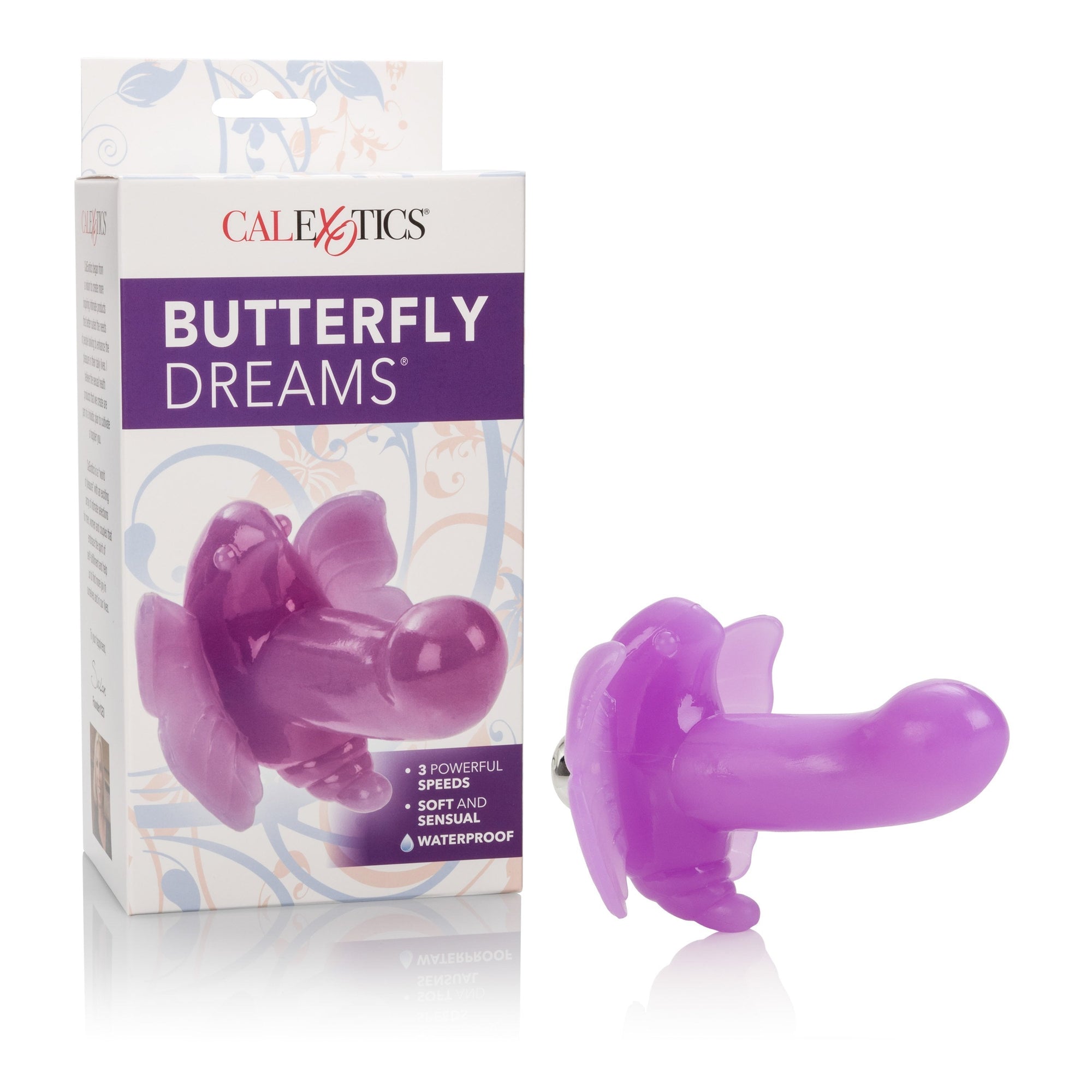 California Exotics - Butterfly Dreams Vibrator (Purple) -  Non Realistic Dildo w/o suction cup (Vibration) Non Rechargeable  Durio.sg