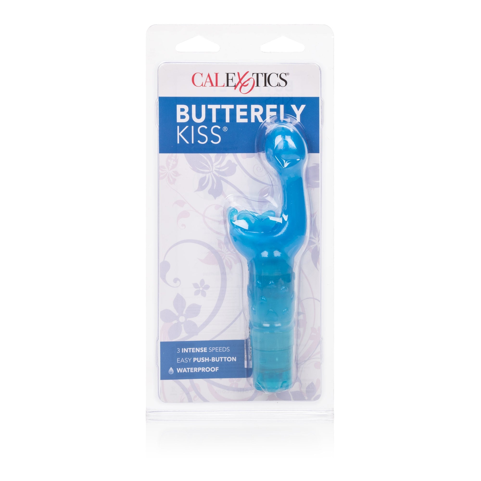 California Exotics - Butterfly Kiss Clit Massager (Blue) -  Clit Massager (Vibration) Non Rechargeable  Durio.sg