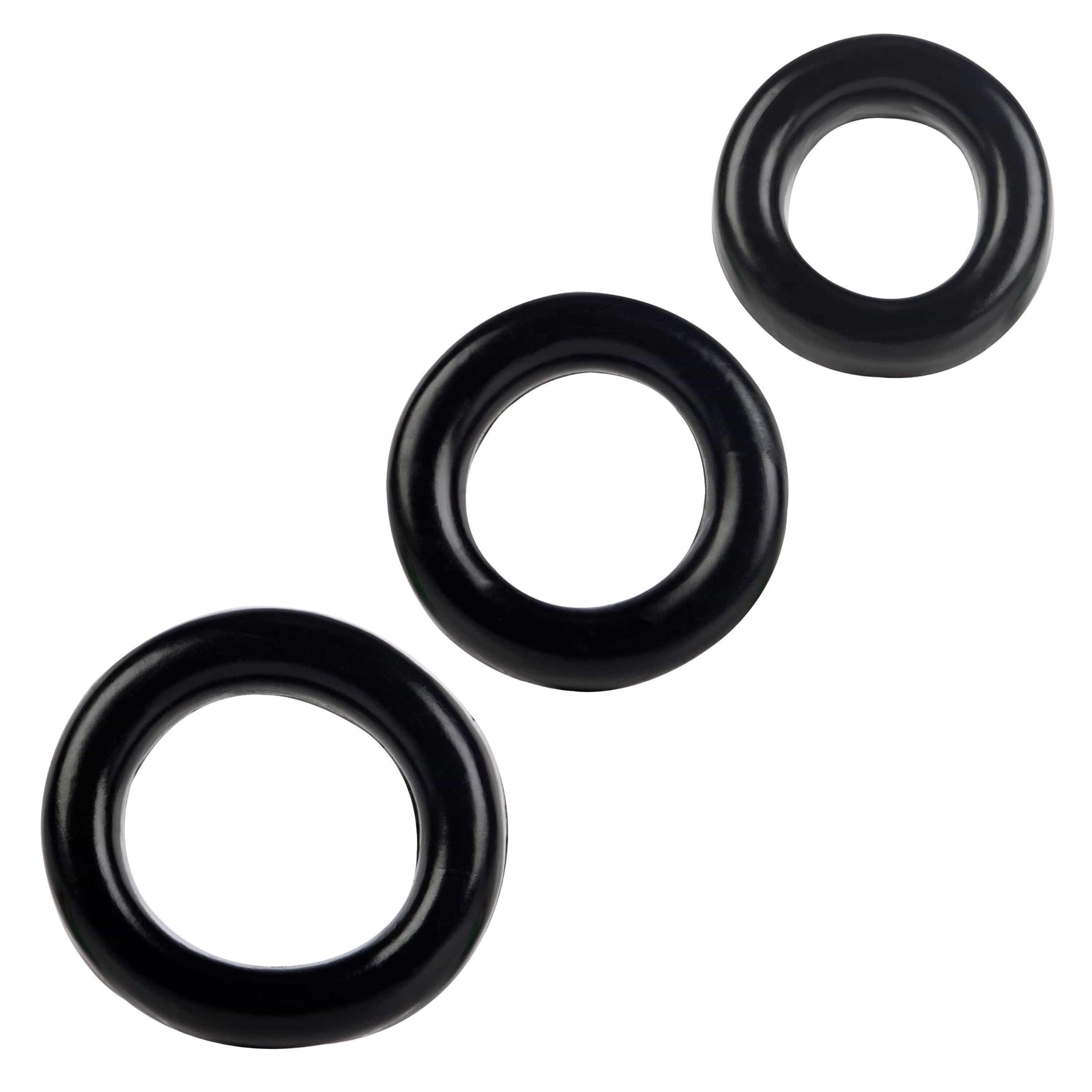 California Exotics - COLT 3 Cock Ring Set (Black) -  Cock Ring (Non Vibration)  Durio.sg