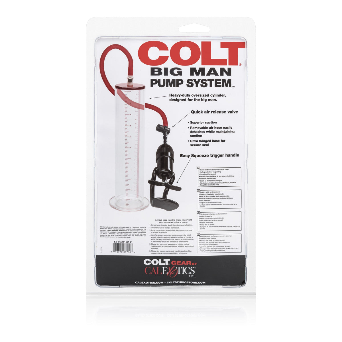 California Exotics - COLT Big Man Penis Pump System (Clear) -  Penis Pump (Non Vibration)  Durio.sg