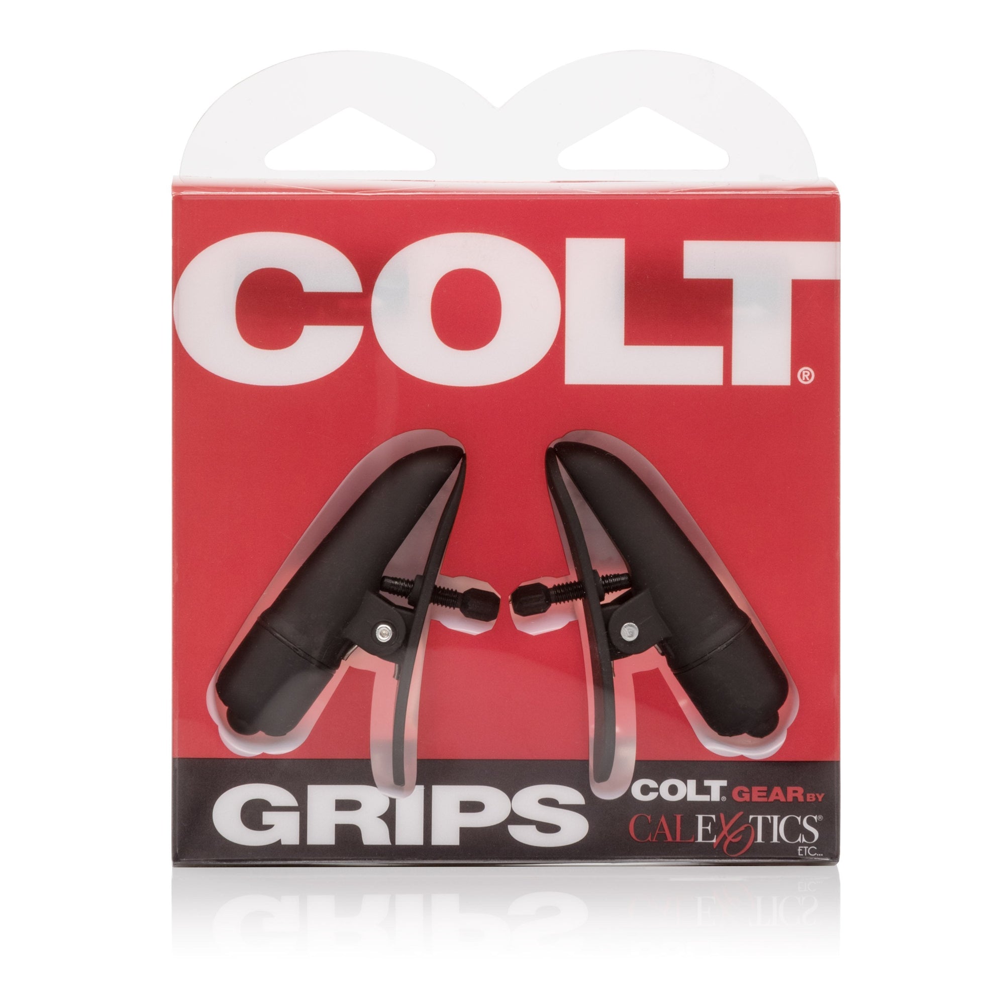 California Exotics - COLT Grips Vibrating Nipple Clamps (Black) -  Nipple Clamps (Vibration) Non Rechargeable  Durio.sg