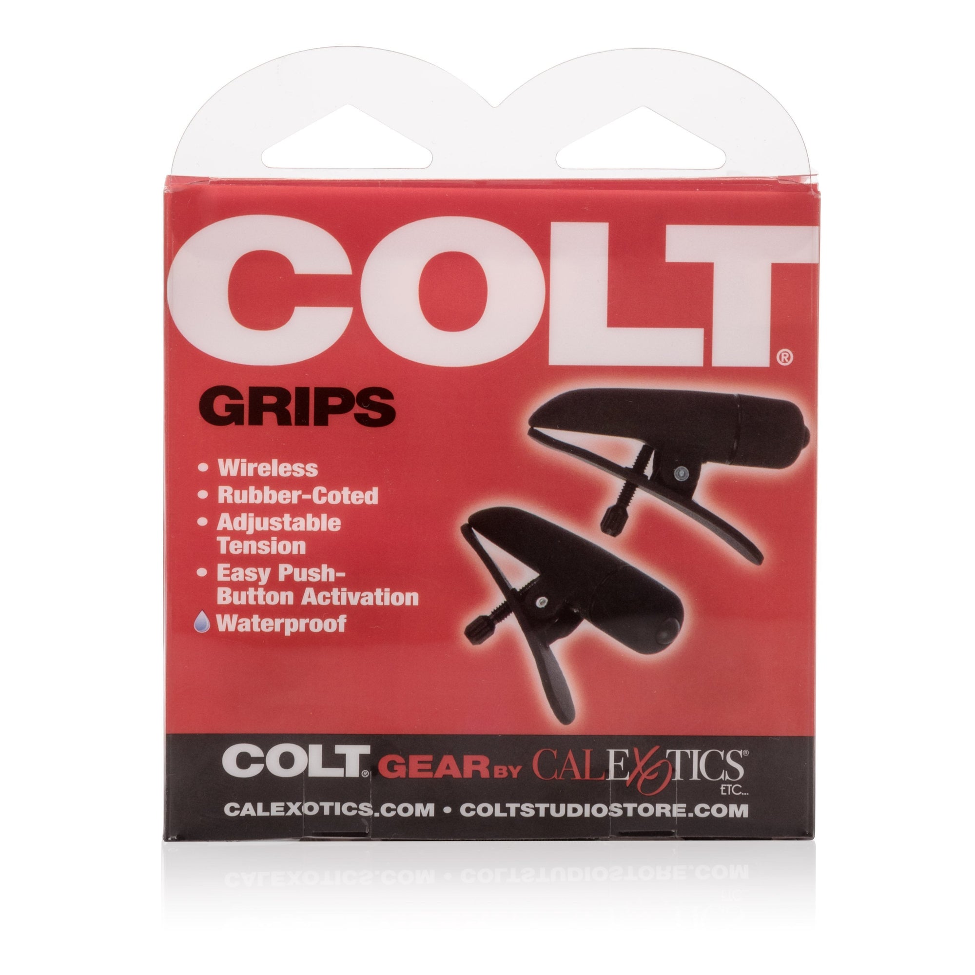 California Exotics - COLT Grips Vibrating Nipple Clamps (Black) -  Nipple Clamps (Vibration) Non Rechargeable  Durio.sg