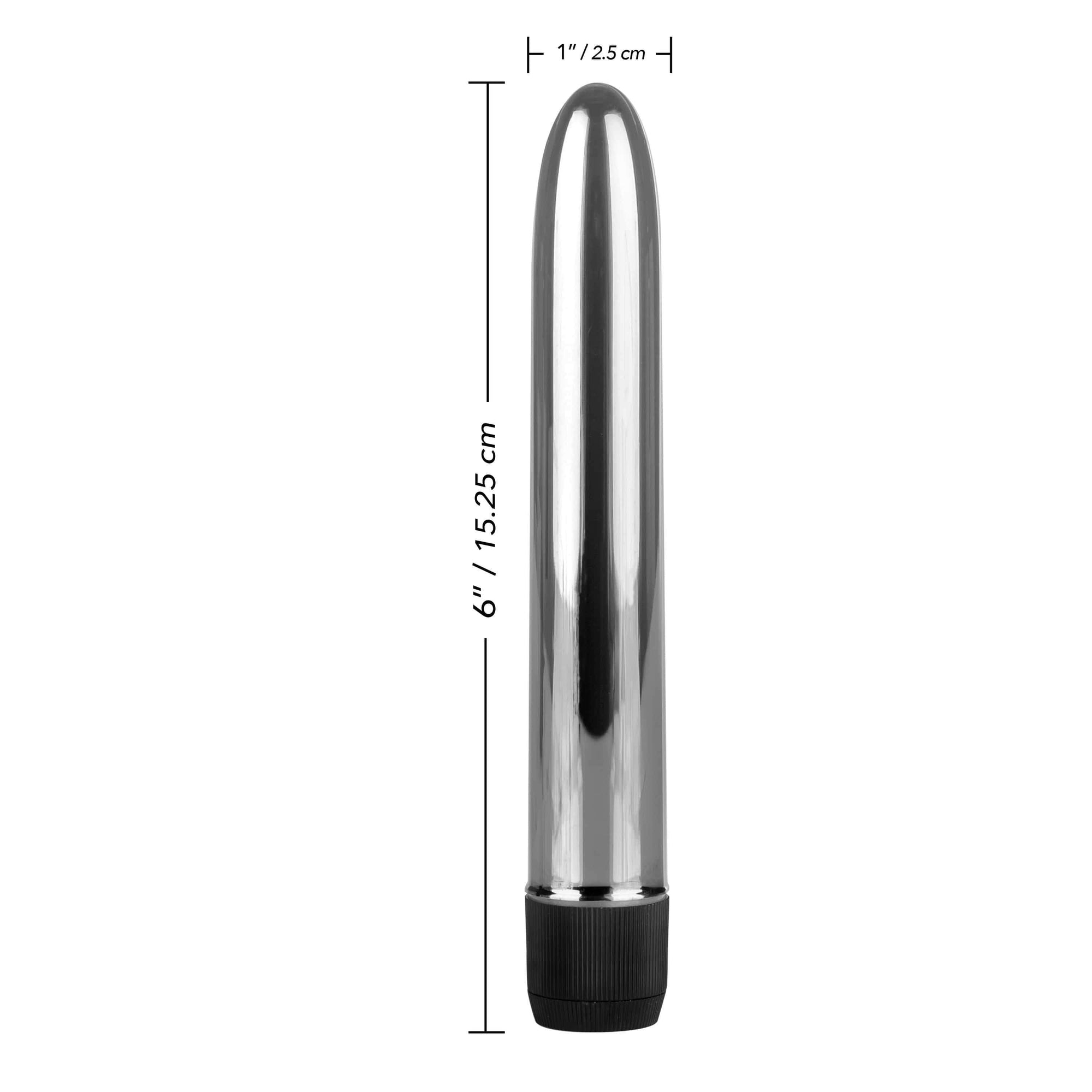 California Exotics - COLT Metal Rod Vibrator 6.25" (Silver) -  Non Realistic Dildo w/o suction cup (Vibration) Non Rechargeable  Durio.sg