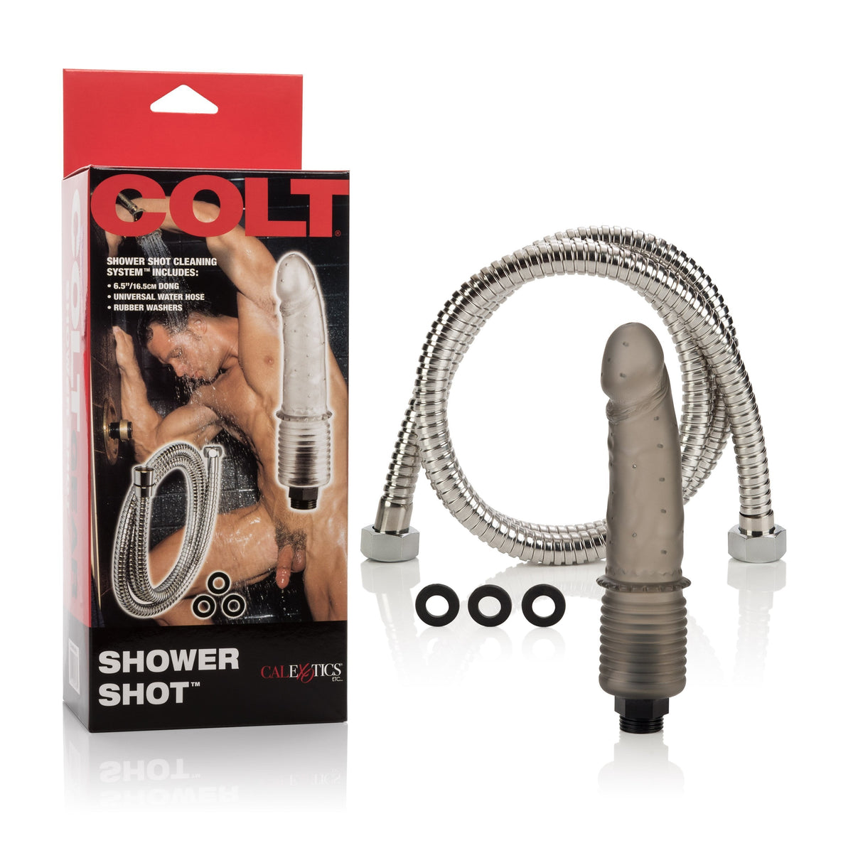 California Exotics - COLT Shower Shot (Black) -  Realistic Dildo w/o suction cup (Non Vibration)  Durio.sg