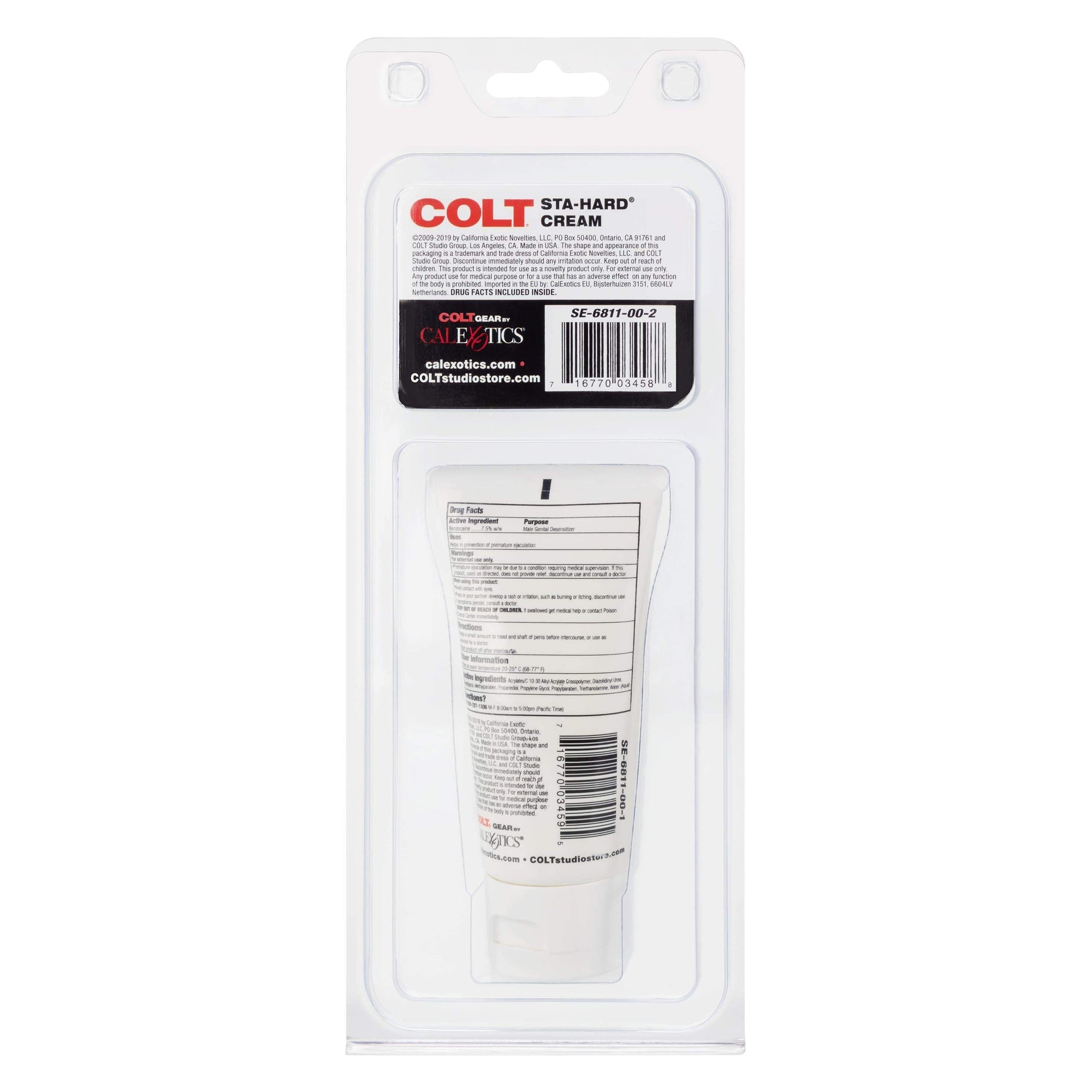 California Exotics - COLT Sta Hard Male Genital Desensitizer Cream 2oz -  Delayer  Durio.sg