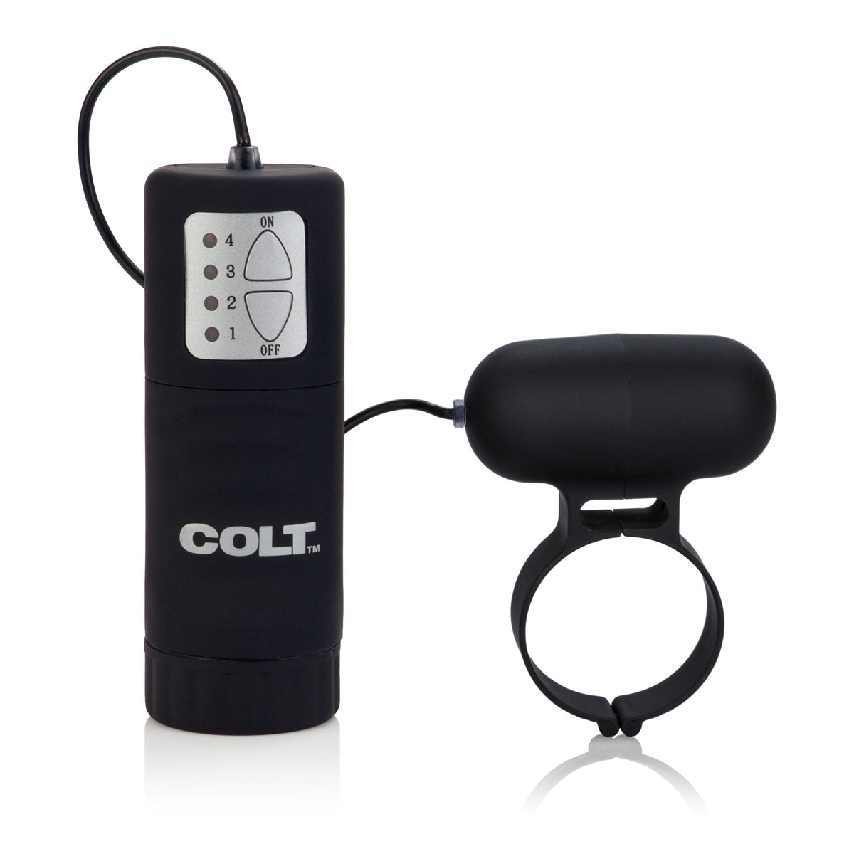 California Exotics - COLT Waterproof Power Cock Ring (Black) -  Remote Control Cock Ring (Vibration) Non Rechargeable  Durio.sg