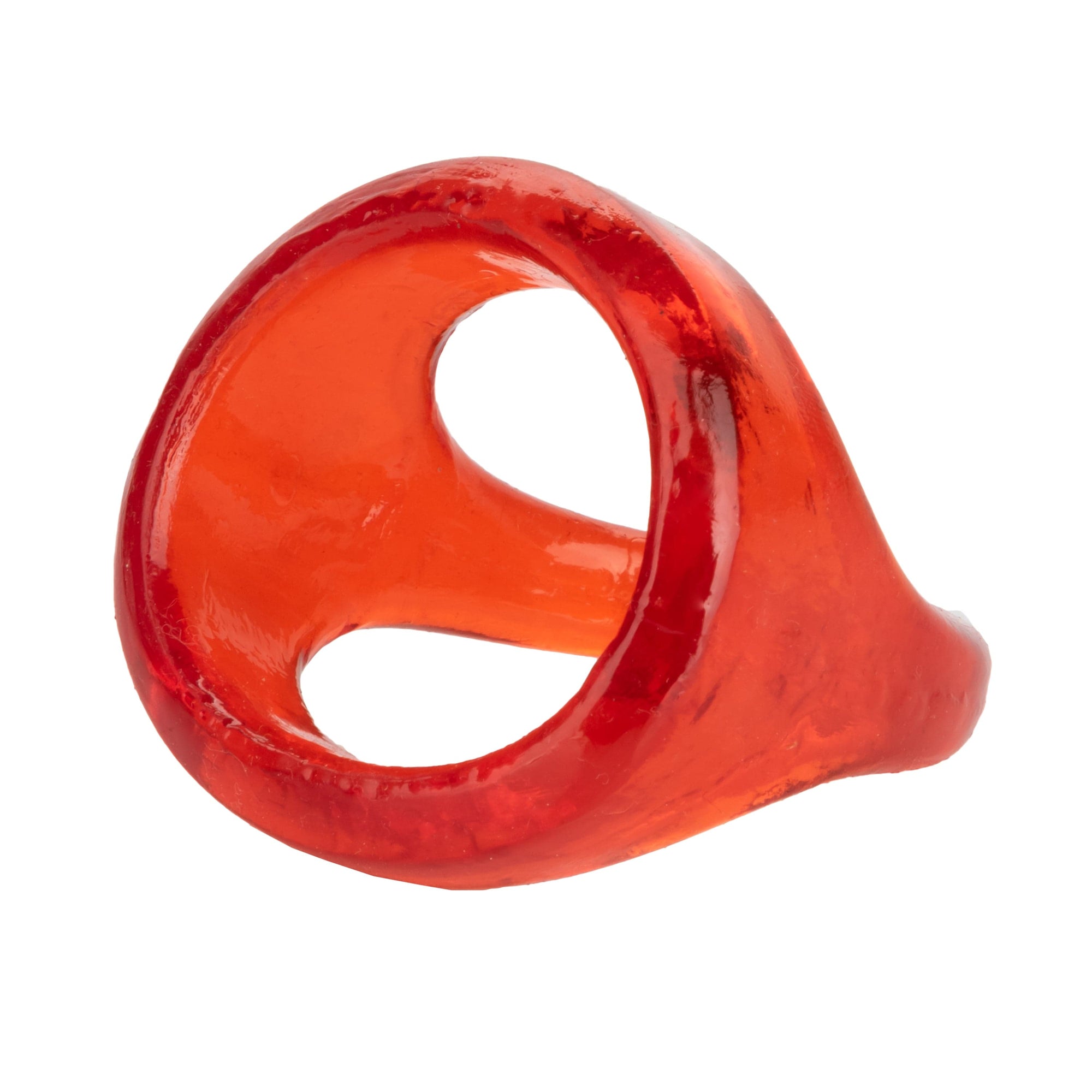 California Exotics - COLT XL Snug Tugger Dual Support Cock Ring (Red) -  Rubber Cock Ring (Non Vibration)  Durio.sg