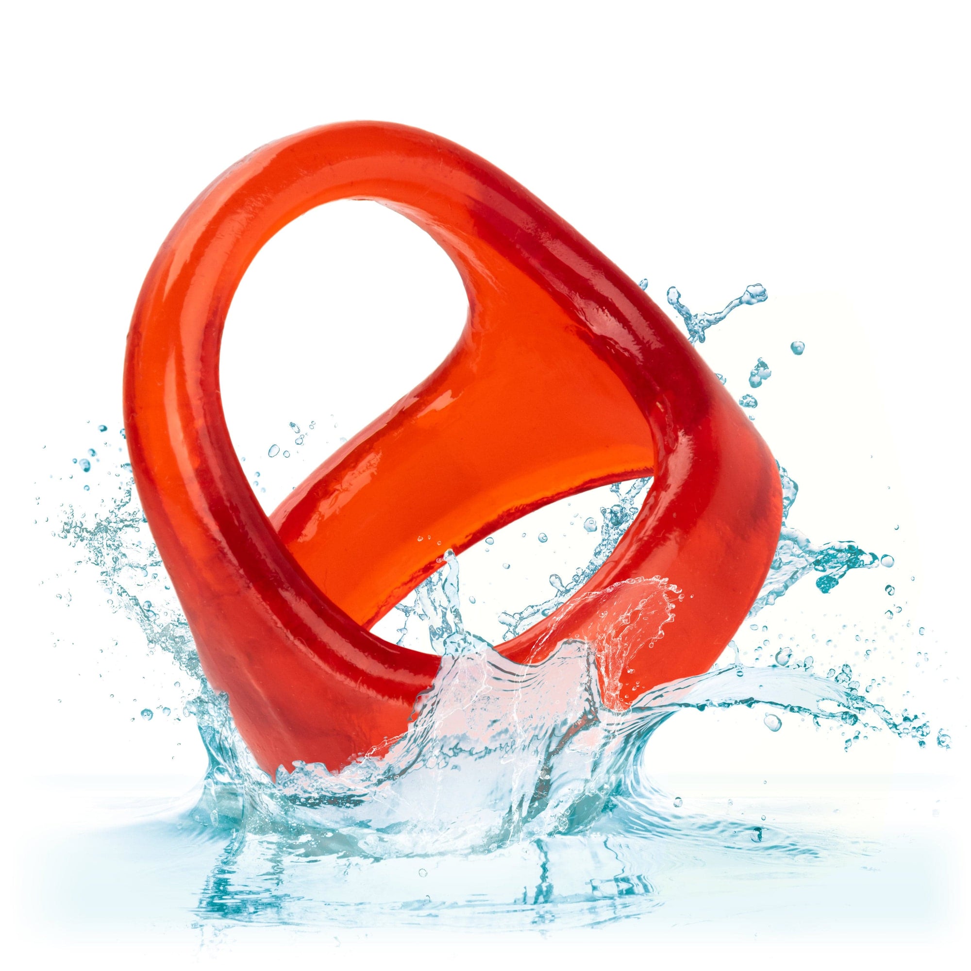 California Exotics - COLT XL Snug Tugger Dual Support Cock Ring (Red) -  Rubber Cock Ring (Non Vibration)  Durio.sg