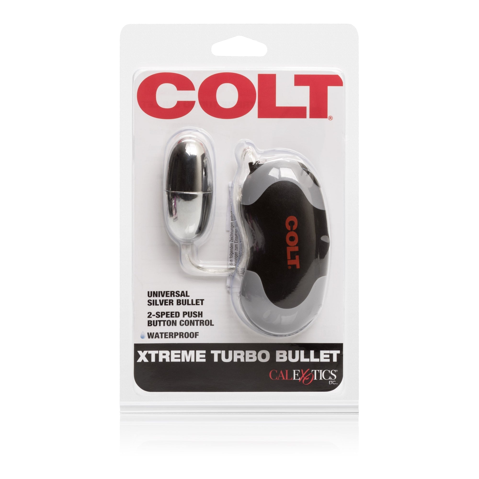 California Exotics - COLT Xtreme Turbo Bullet Vibrator (Silver) -  Wired Remote Control Egg (Vibration) Non Rechargeable  Durio.sg
