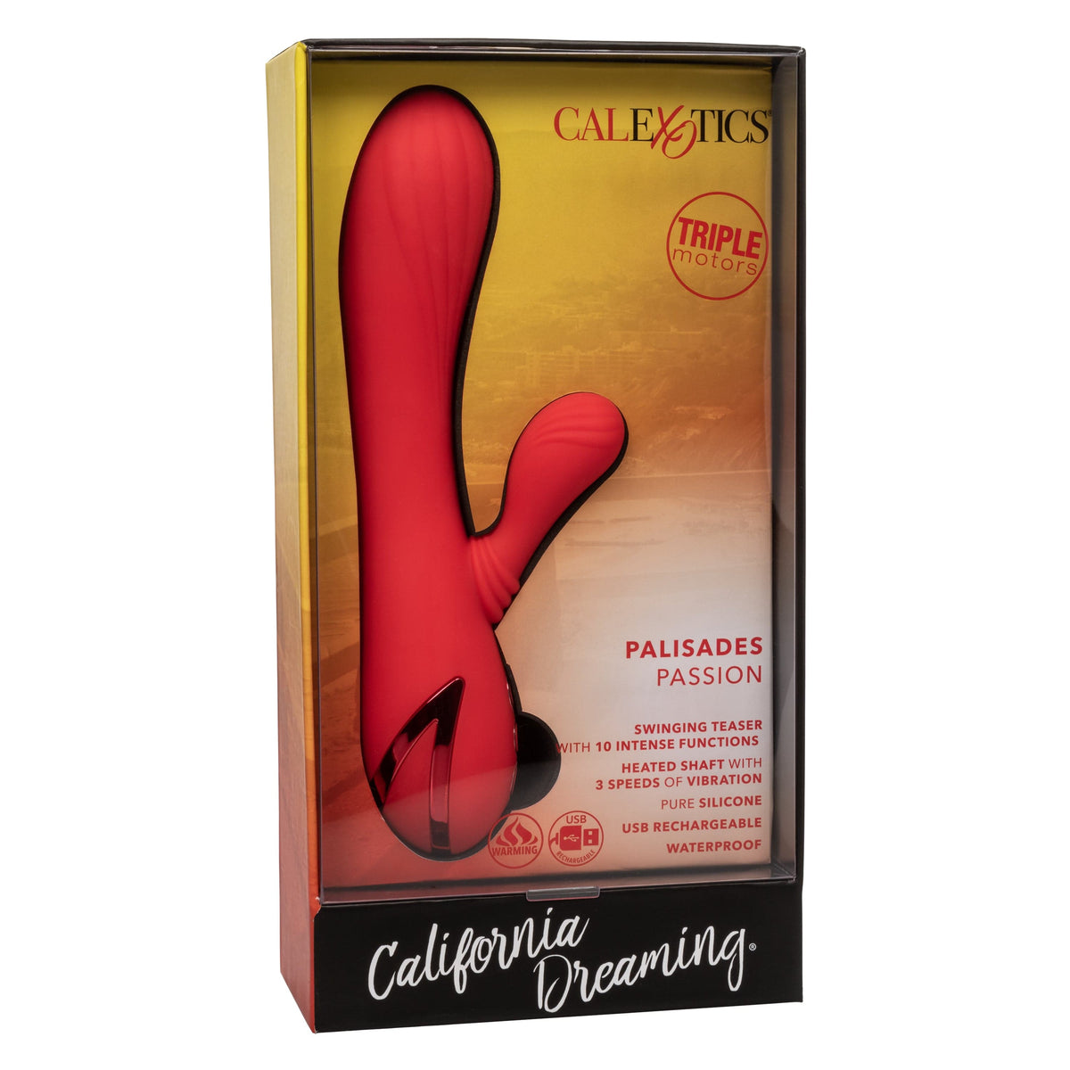 California Exotics - California Dreaming Palisades Passion Heat Swing Rabbit Vibrator (Red) -  Rabbit Dildo (Vibration) Rechargeable  Durio.sg