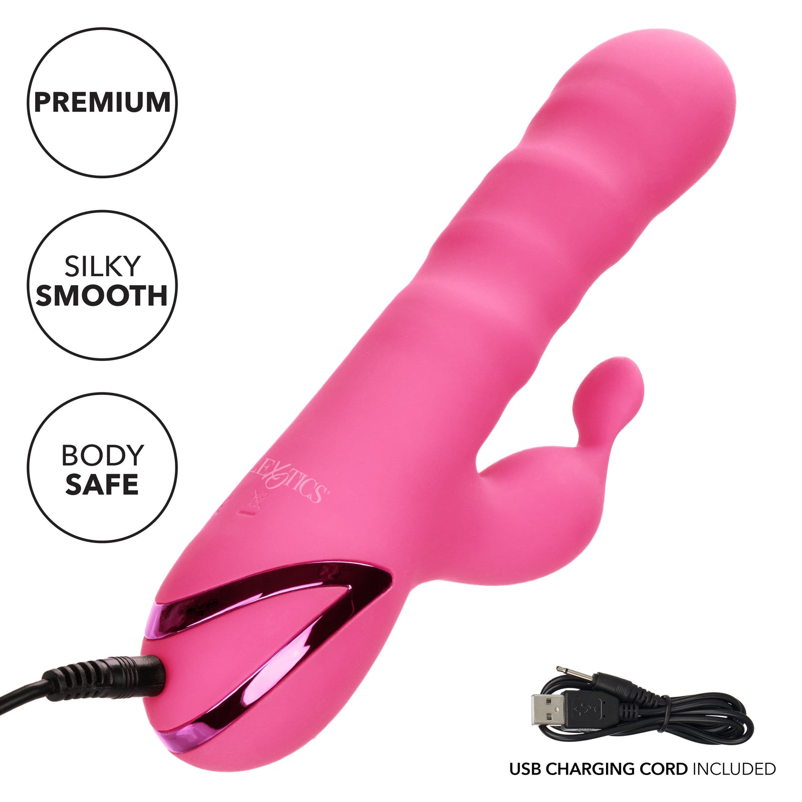California Exotics - California Dreaming Santa Barbara Surfer Rabbit Vibrator (Pink) -  Rabbit Dildo (Vibration) Rechargeable  Durio.sg