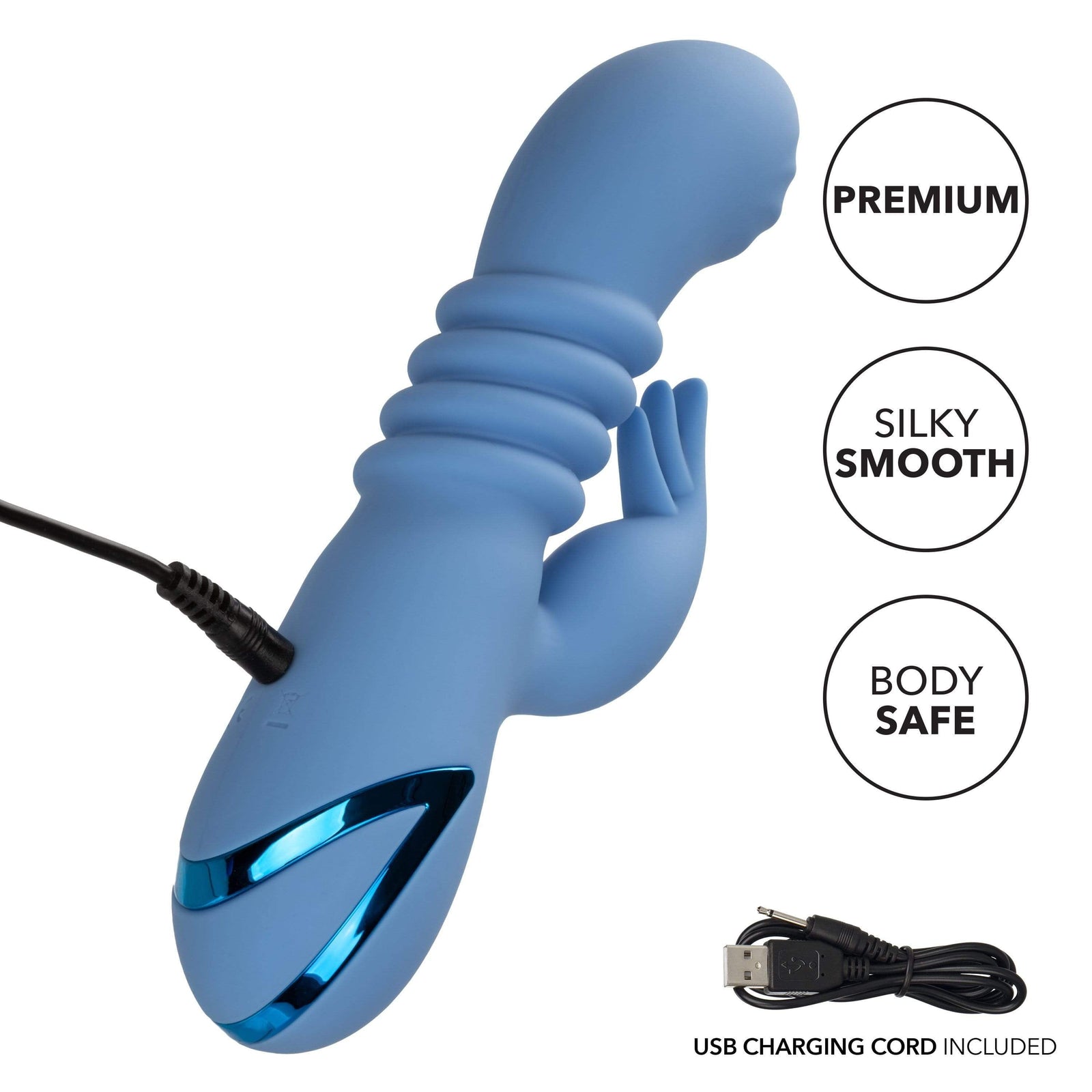 California Exotics - California Dreaming Santa Cruz 'Coaster Rabbit Vibrator (Blue) -  Rabbit Dildo (Vibration) Rechargeable  Durio.sg