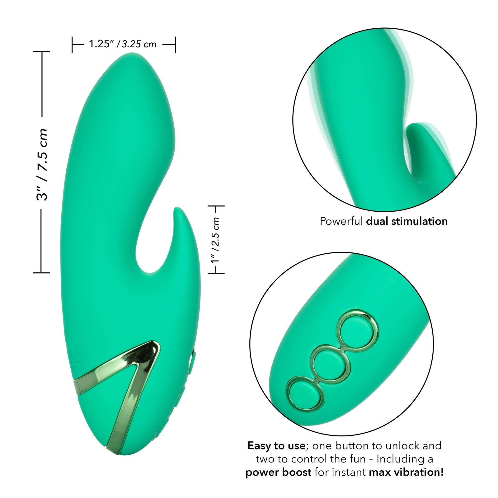 California Exotics - California Dreaming Sierra Sensation Rabbit Vibrator (Green) -  Rabbit Dildo (Vibration) Rechargeable  Durio.sg