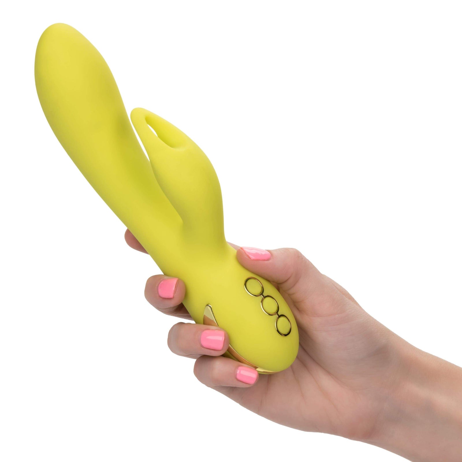 California Exotics - California Dreaming Venice Vixen Rabbit Vibrator (Yellow) -  Rabbit Dildo (Vibration) Rechargeable  Durio.sg