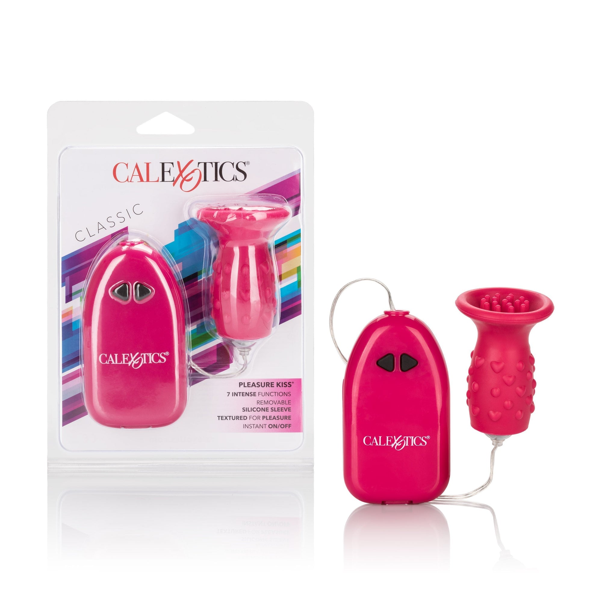 California Exotics - Classic Pleasure Kiss Clit Massager (Pink) -  Clit Massager (Vibration) Non Rechargeable  Durio.sg