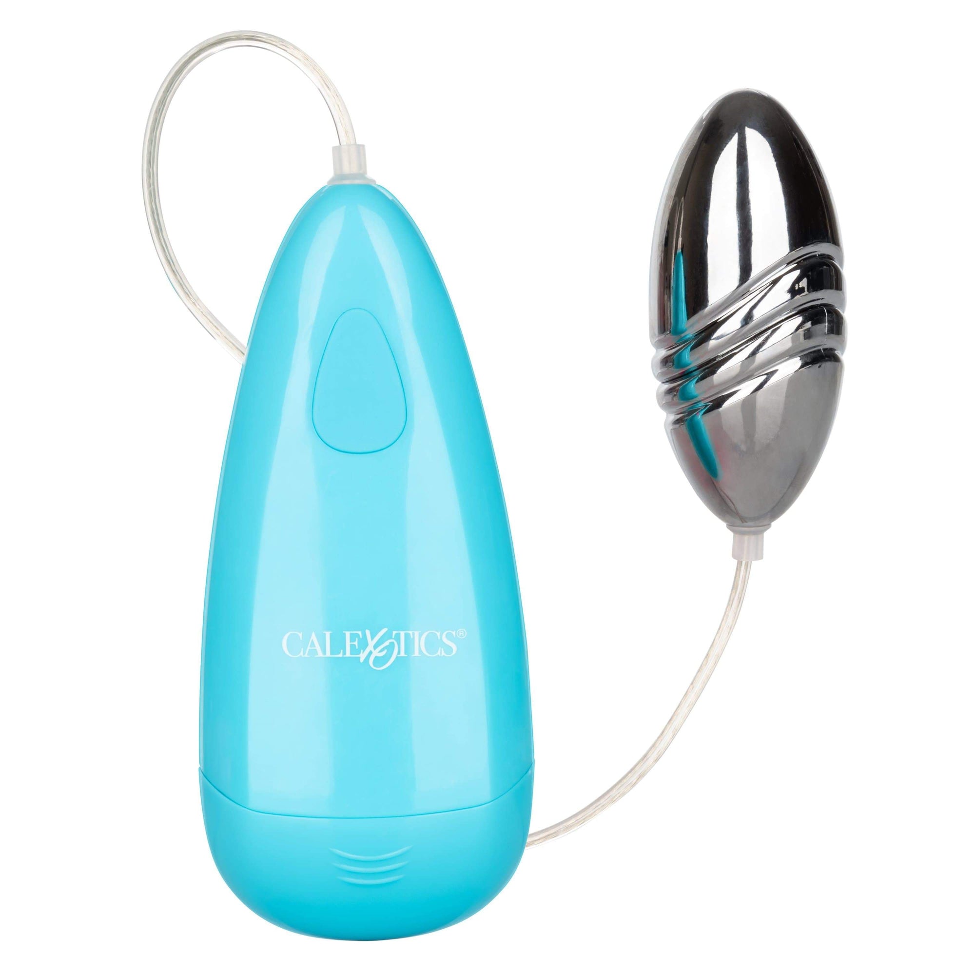California Exotics - Classic Waterproof Gyrating Bullet Vibrator with Remote (SIlver) -  Wired Remote Control Egg (Vibration) Non Rechargeable  Durio.sg