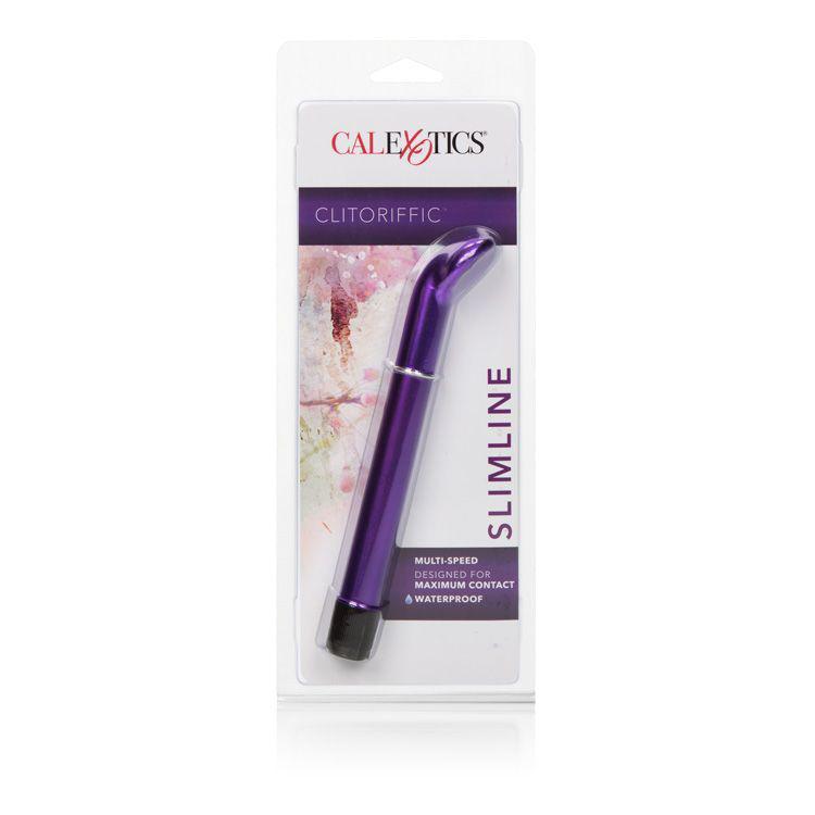 California Exotics - Clitoriffic Slimline Clit Massager (Purple) -  Clit Massager (Vibration) Non Rechargeable  Durio.sg