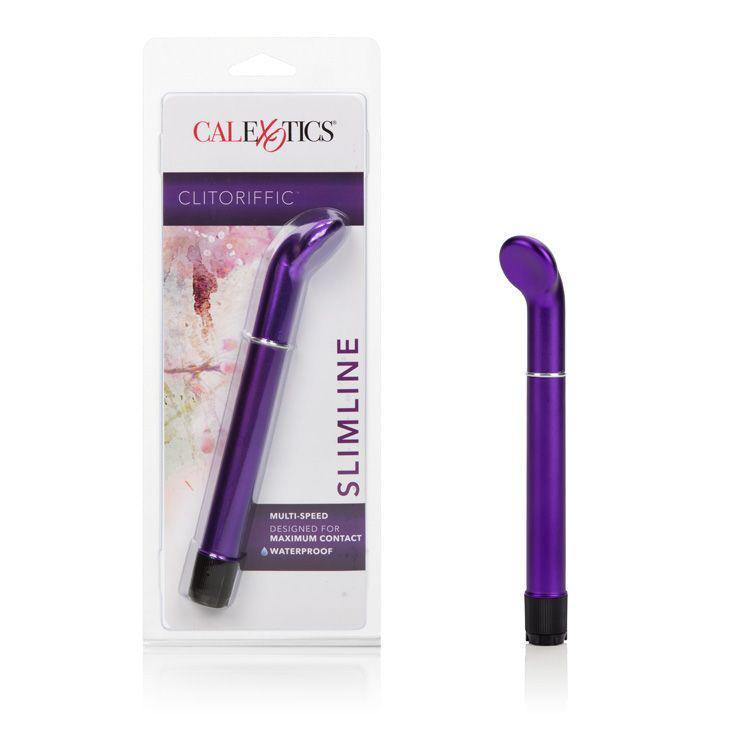 California Exotics - Clitoriffic Slimline Clit Massager (Purple) -  Clit Massager (Vibration) Non Rechargeable  Durio.sg