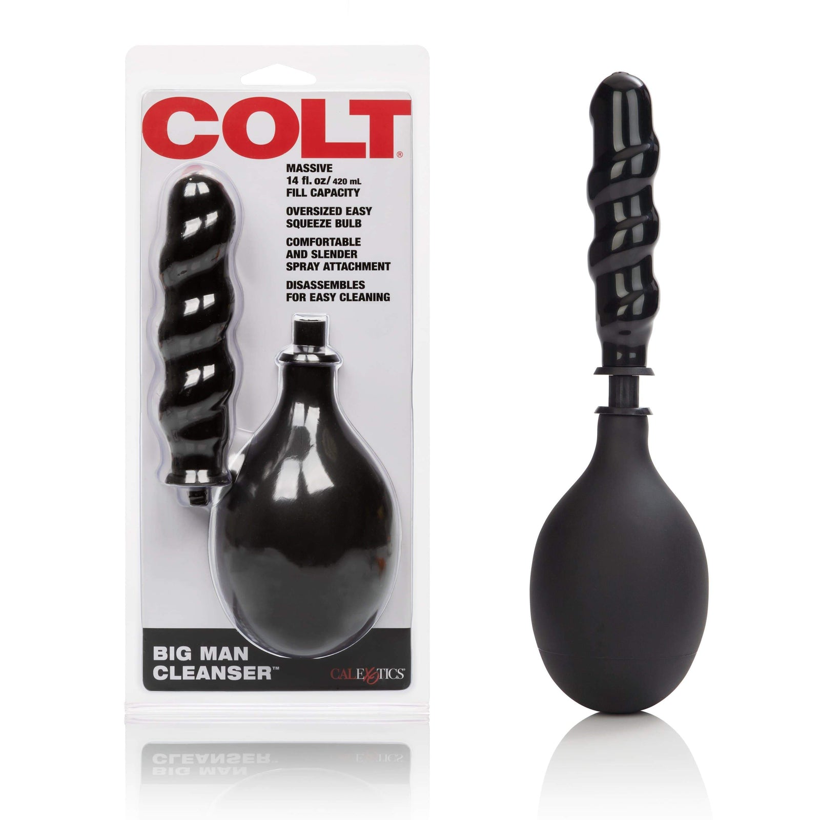 California Exotics - Colt Big Man Cleanser Anal Douche (Black) -  Anal Douche (Non Vibration)  Durio.sg