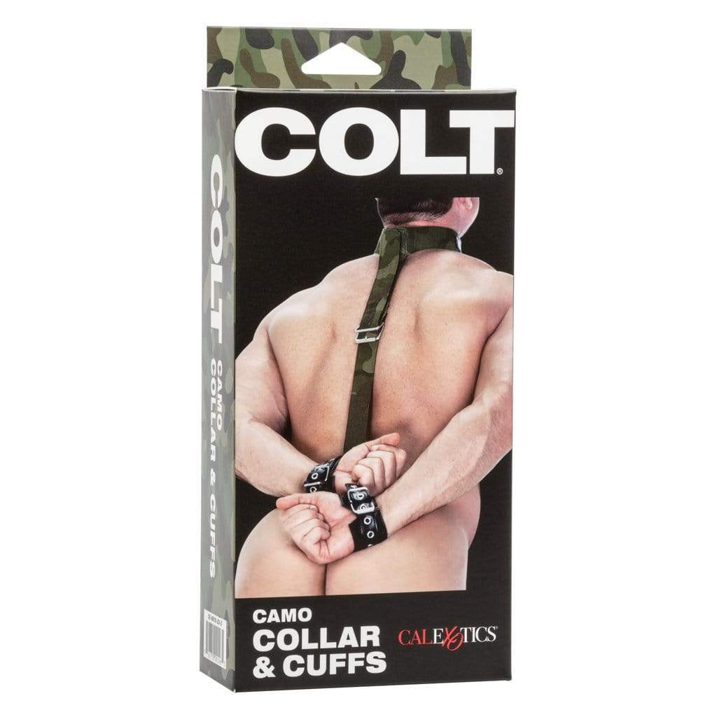 California Exotics - Colt Camo Collar and Cuffs (Green) -  Leash  Durio.sg