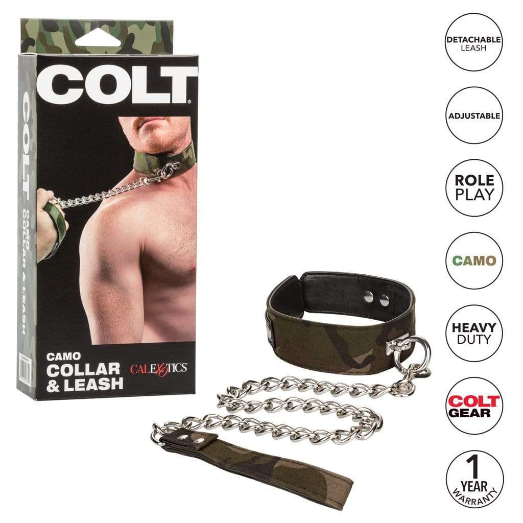 California Exotics - Colt Camo Collar and Leash (Green) -  Leash  Durio.sg