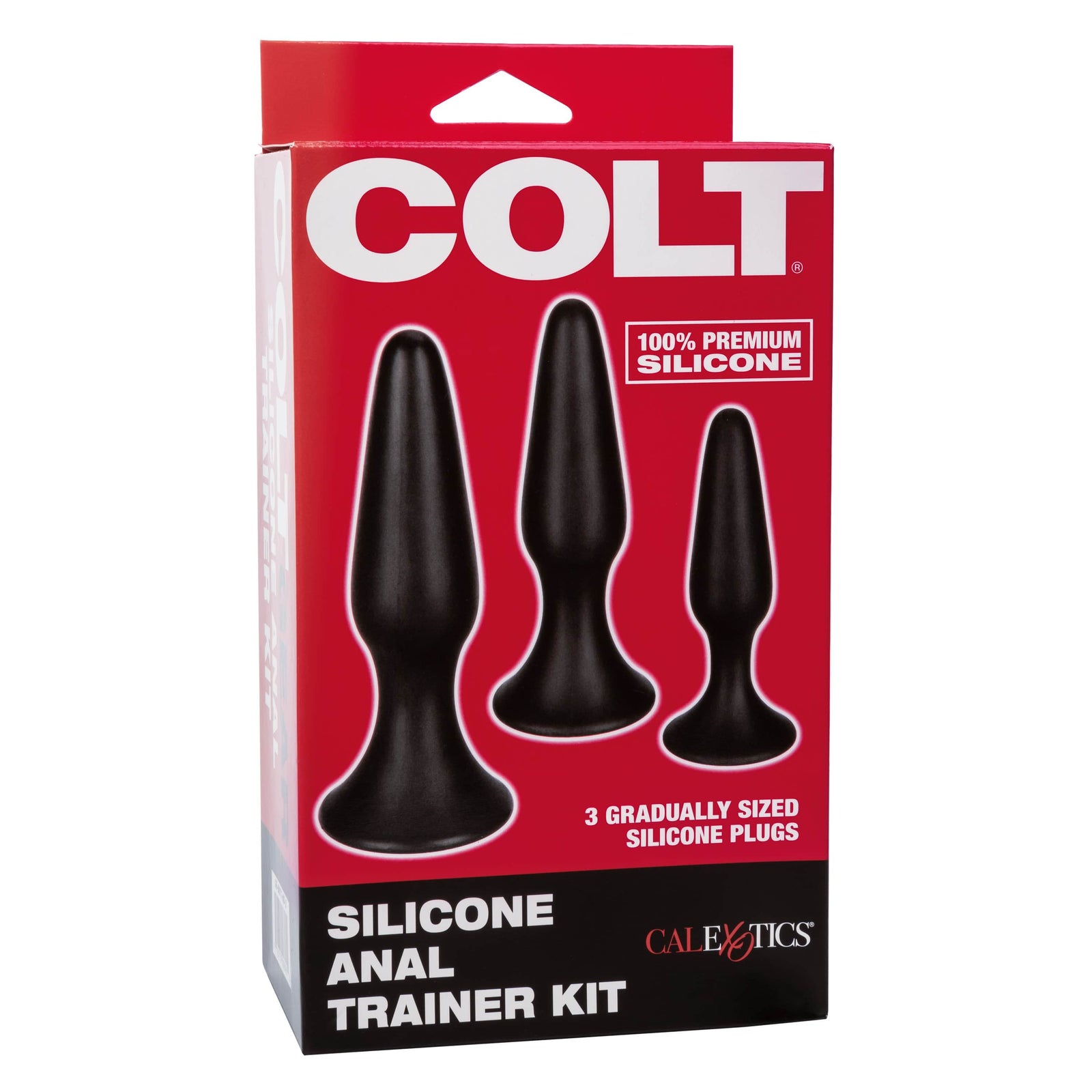 California Exotics - Colt Silicone Anal Trainer Kit 3 Plugs (Black) -  Anal Kit (Non Vibration)  Durio.sg